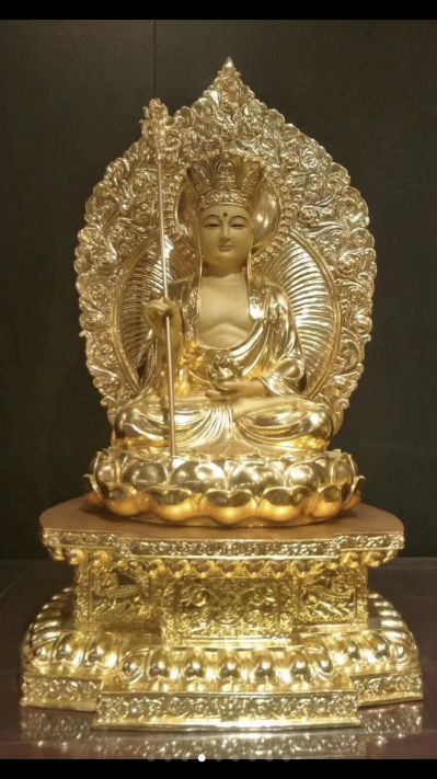 大型佛像人物景觀純金打造地藏王雕塑