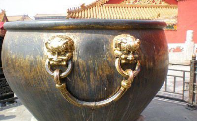 寺廟大型擺件水缸銅雕狴犴缸雕塑