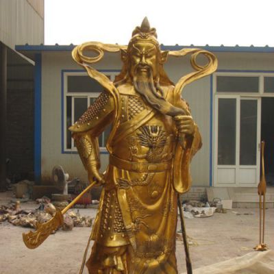 關公關二爺寺廟宗教玻璃鋼彩繪佛像雕塑