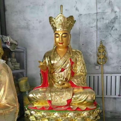 銅雕寺廟供奉佛像地藏王雕塑