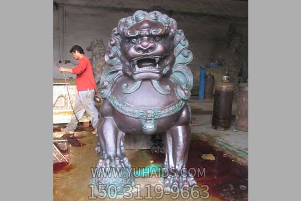 獅子雕塑-不銹鋼大型仿真動物鎮宅銅雕獅子雕塑
