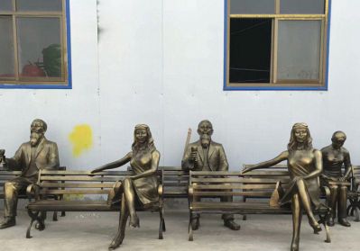 仿真彩色季座椅室外景觀雕塑擺件