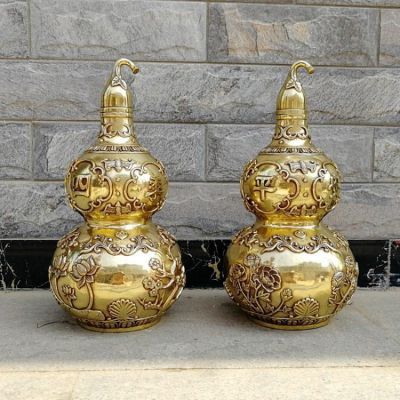 道觀寺廟擺放純銅鍛造四季平安寶葫蘆
