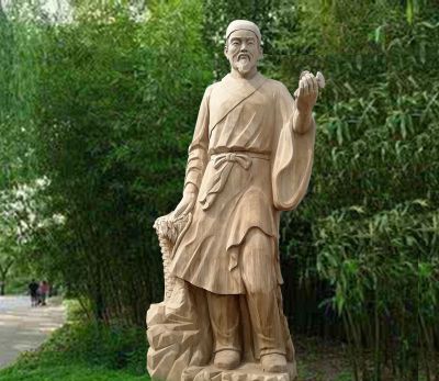 園林景觀大理石醫學家李時珍石雕塑