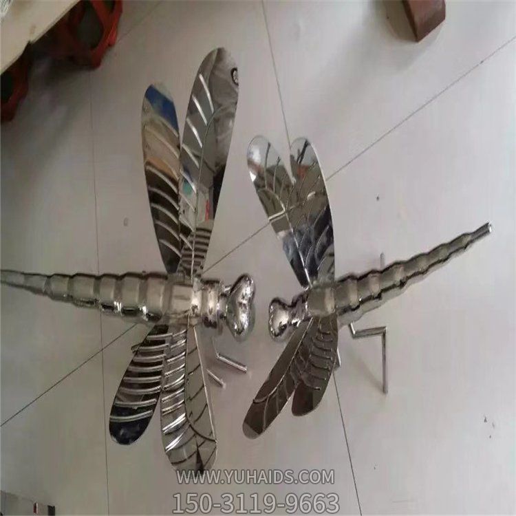 不銹鋼戶外園林花園抽象蜻蜓雕塑