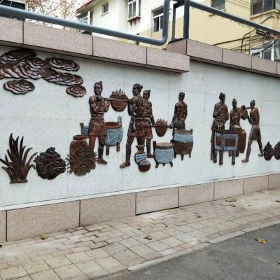 城市街道裝飾文化浮雕人物雕塑擺件