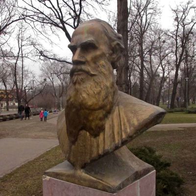 公園銅雕名人雕塑擺件西方著名文學家托爾斯泰雕塑